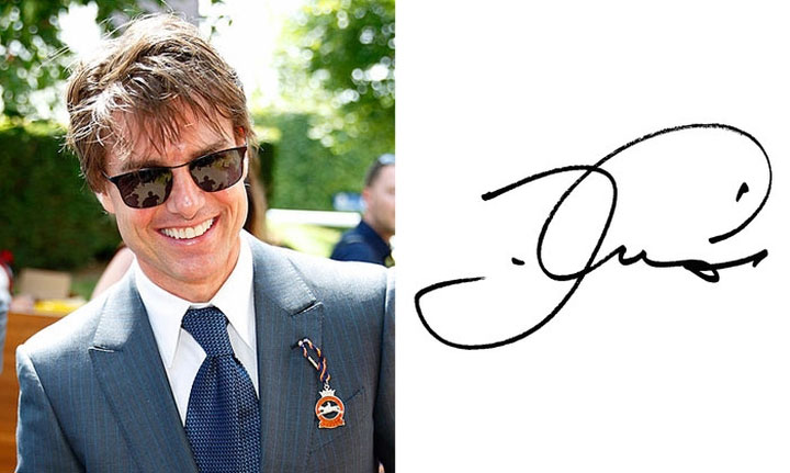 chu-ky-10 Tom Cruise với chữ ký đơn giản.