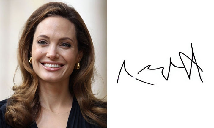 chu-ky-7 Chữ ký đơn giản của Angelina Jolie.