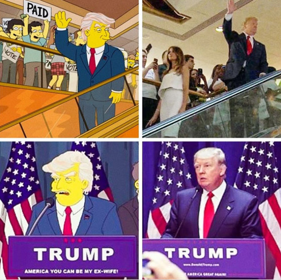 Một dự đoán chiến thắng trong cuộc bầu cử thổng thống của Donald Trump trong The Simpsons Một dự đoán chiến thắng trong cuộc bầu cử thổng thống của Donald Trump trong The Simpsons