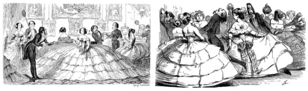 crinoline-1-1 Váy phồng có độ xòe hết sức vĩ đại nhờ khung thép bên trong.