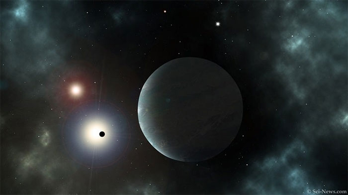 gliese-414 Ảnh đồ họa về Gliese 414, một hệ sao lùn đỏ được cho là chứa hành tinh có sự sống